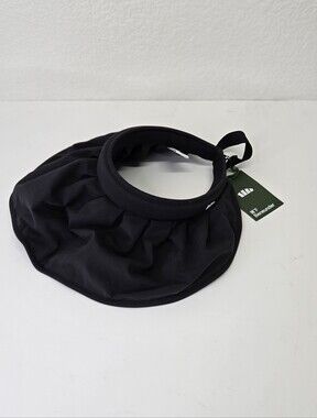 Beneunder UPF 50+ Wide Brim Sun Visor Hat Foldable UV Protection Black Golf